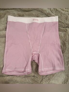 SKIMS Ribbed Boxer Briefs in Cherry Blossom